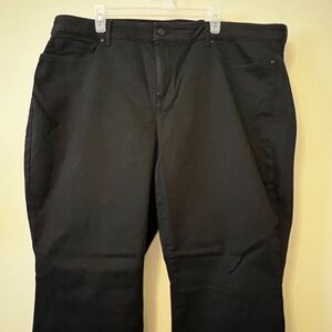 NYDJ 22W Marilyn Straight Black Jeans